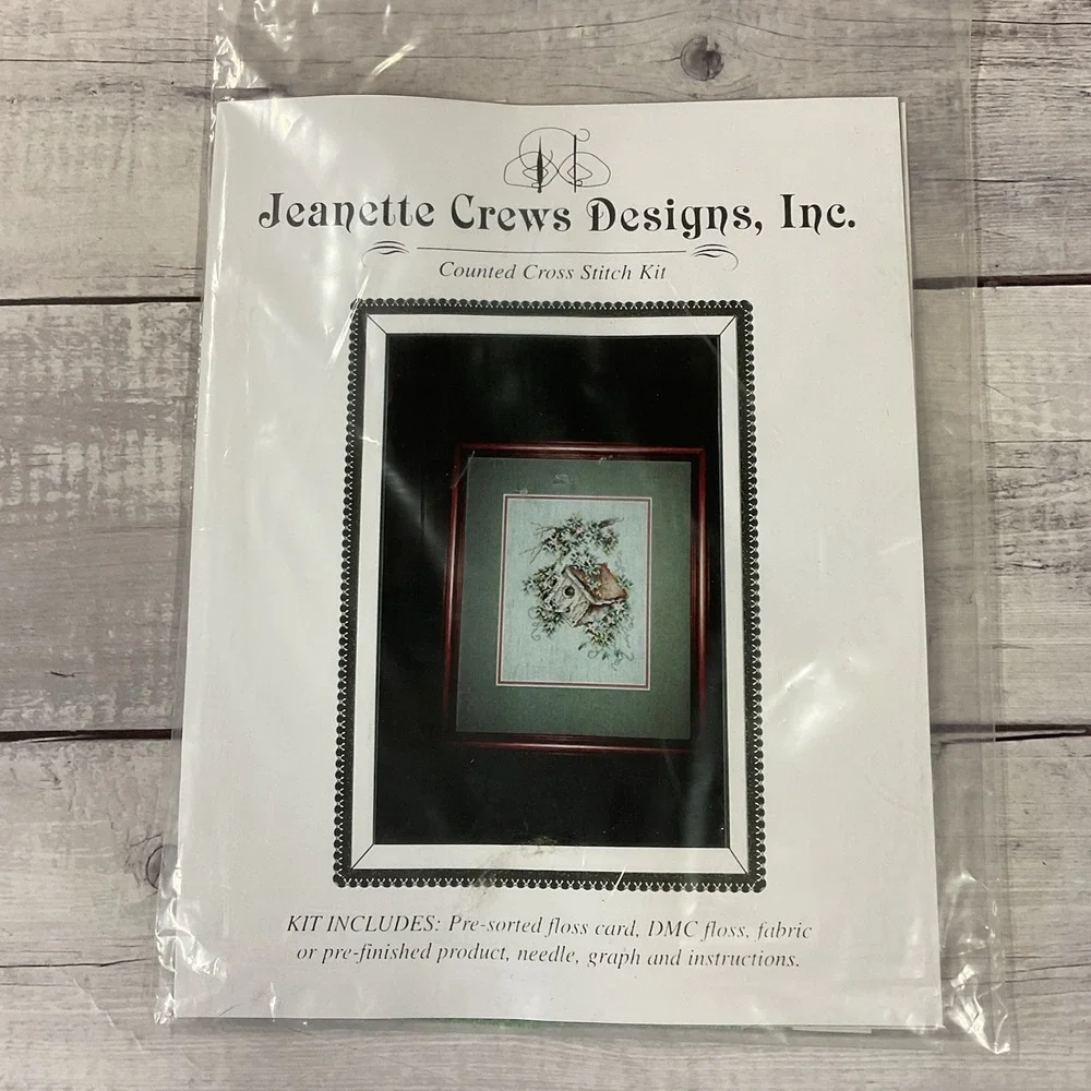 Jeanette Crews Designs Counted Cross Stitch Kit Birdhouse Floral #JC8106-3K